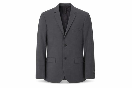 H&M Men's Grey Suit Jacket 38L Regular Fit