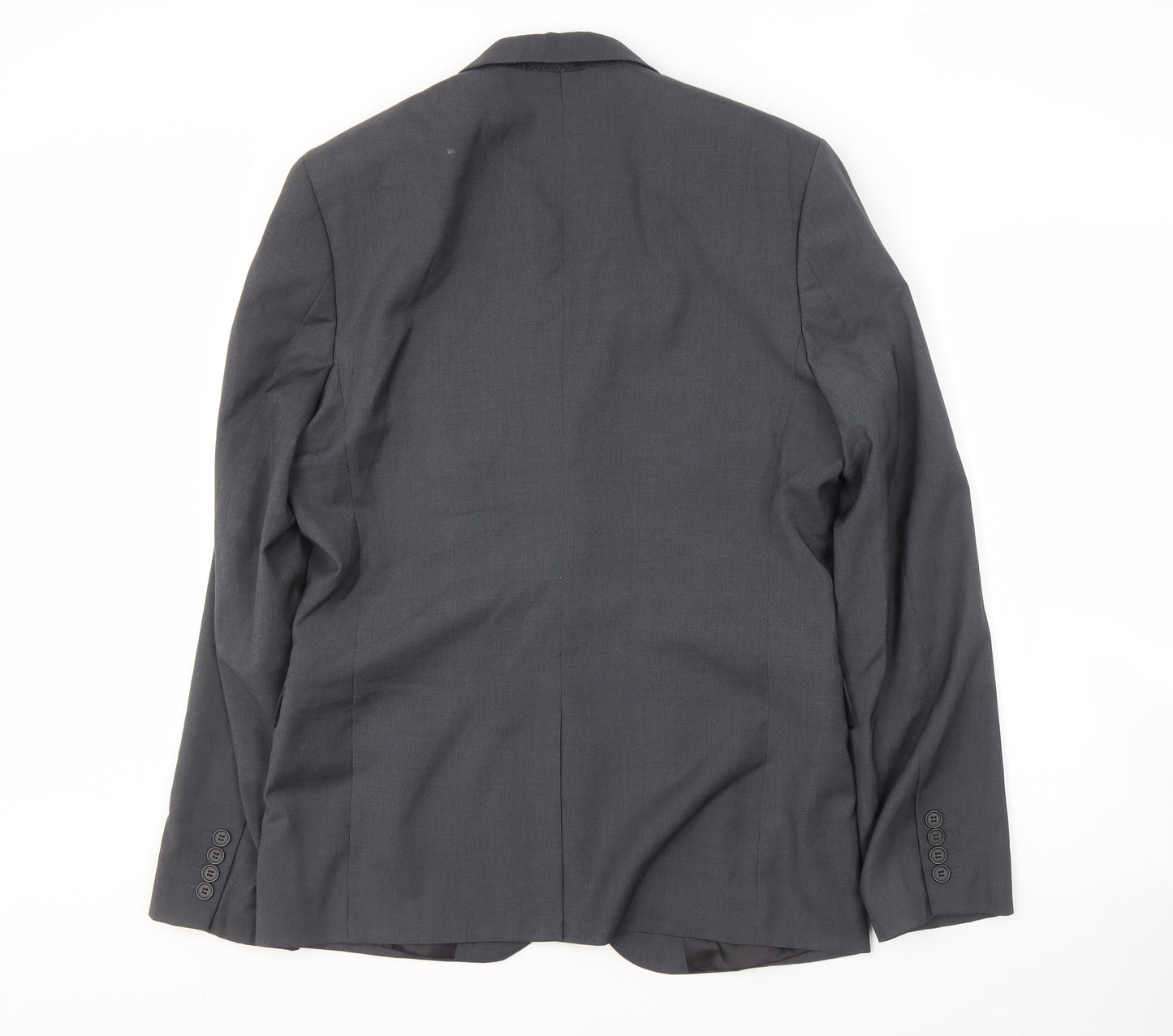 H&M Men's Grey Suit Jacket 38L Regular Fit