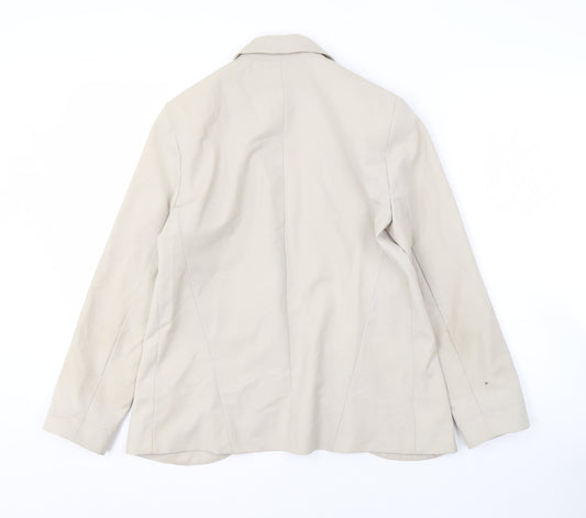 Topshop Women's Beige Blazer, UK 8, Notch Lapel, Lined
