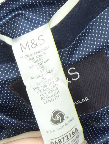 Marks and Spencer Men's Blue XL Regular Blazer