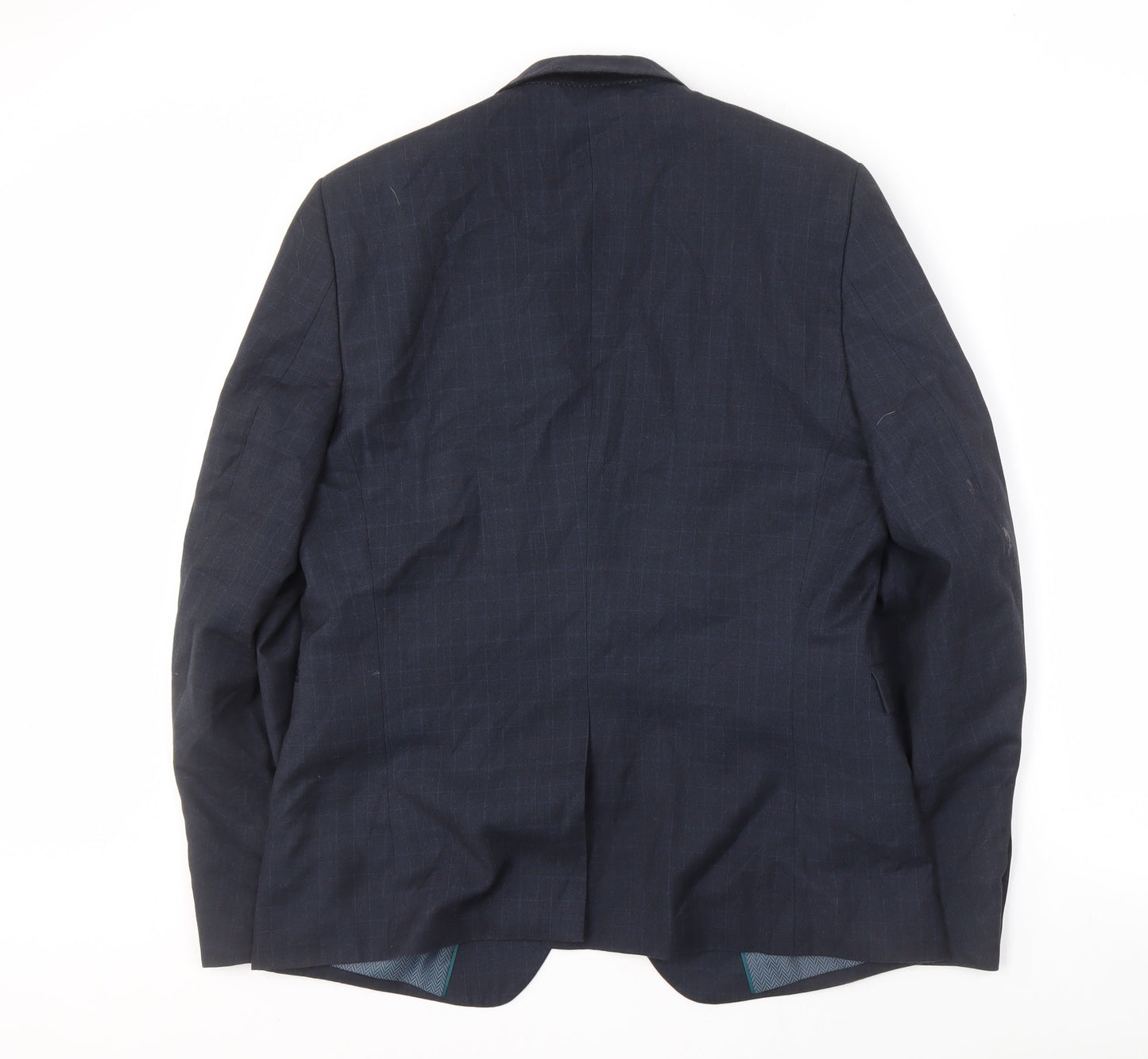 Mens UK Size 42 Burton Menswear London Regular Blue Suit Jacket