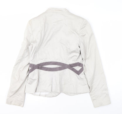 Dau Women Ivory Blazer M Button Casual