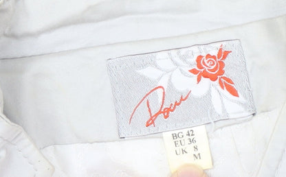 Dau Women Ivory Blazer M Button Casual