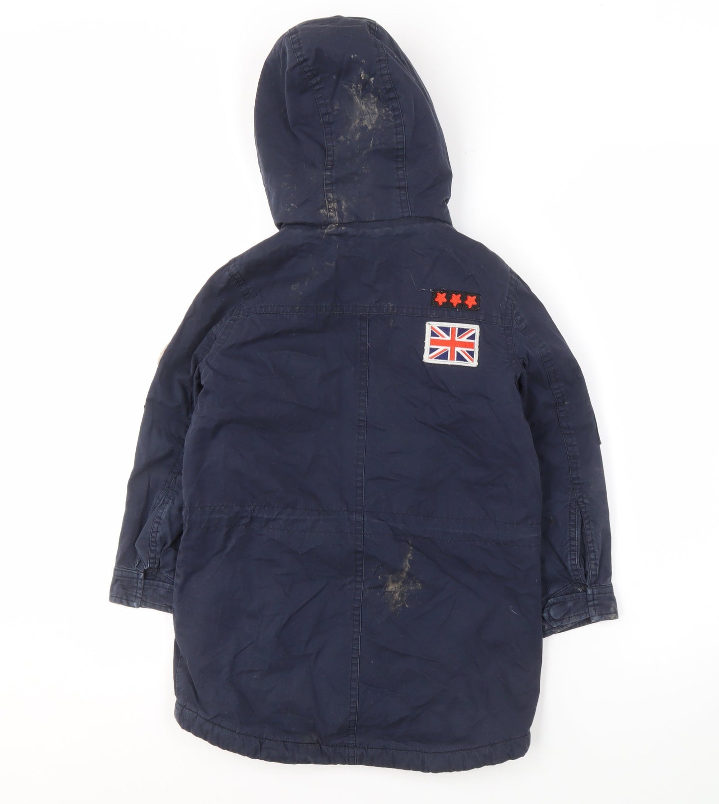 Joe Browns Boys Blue Hooded Jacket 6-7 Yrs with Pockets