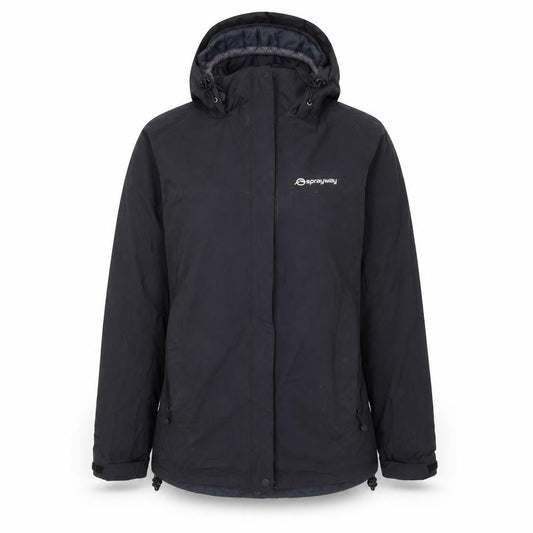 Sprayway Women's Black 3-in-1 Hooded Jacket Size 10