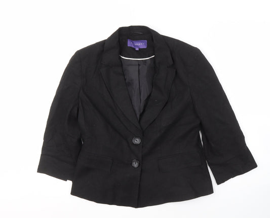 Autonomy Women's Black Linen Blazer Size 14