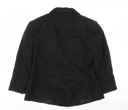 Autonomy Women's Black Linen Blazer Size 14