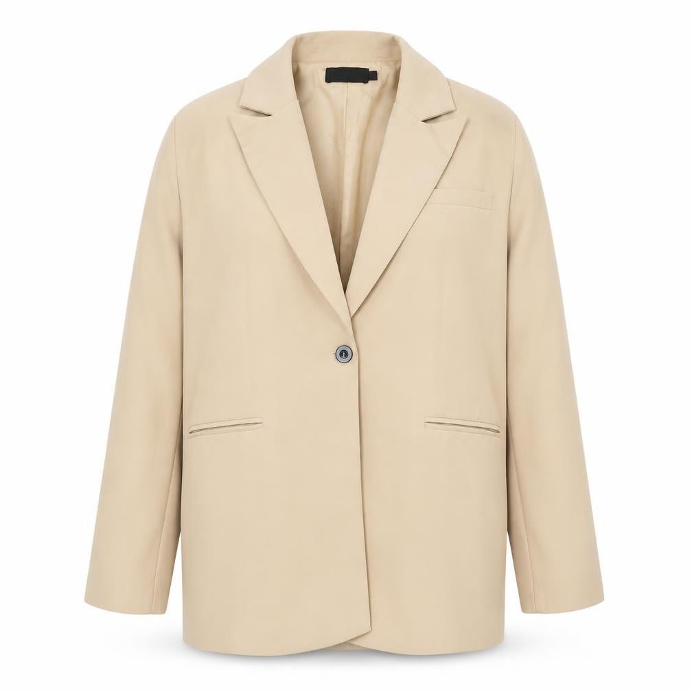 Womens UK Size 6 PRETTYLITTLETHING Regular Beige Blazer