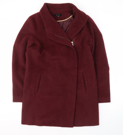 New Look Women's Red Mid-Length Overcoat Size 10