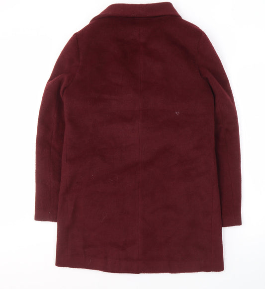 New Look Women's Red Mid-Length Overcoat Size 10