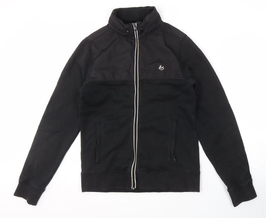 Mens UK Size S éS Black Bomber Jacket