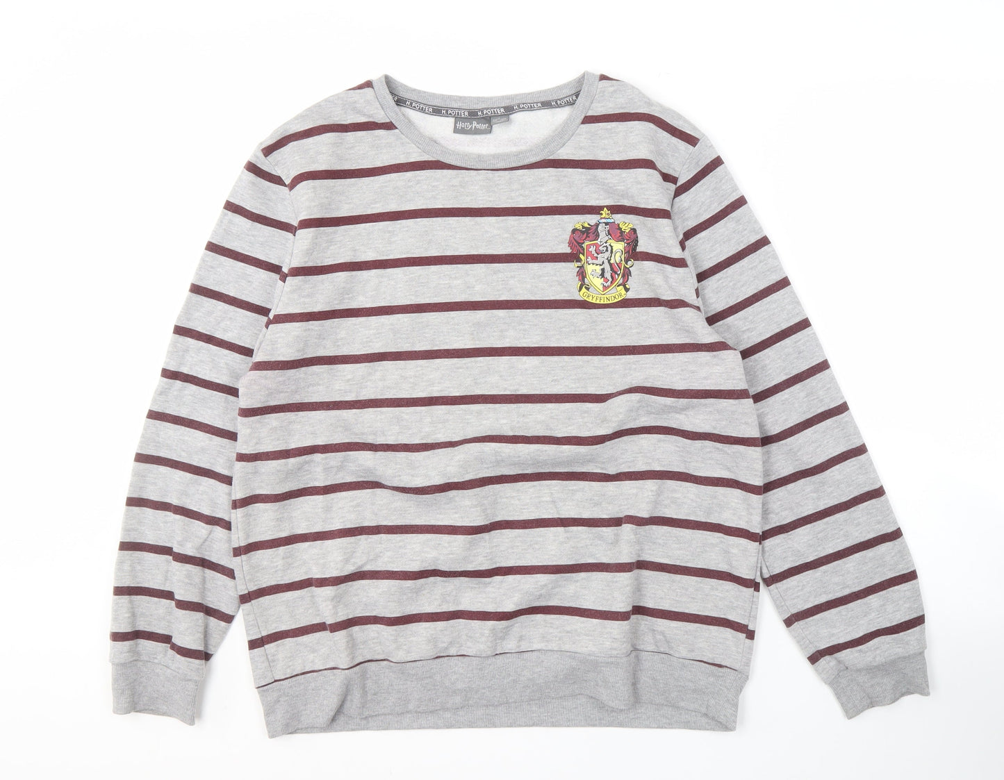 Unisex Adults UK Size L Harry Potter Grey Pullover Sweatshirt
