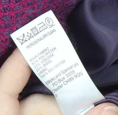 Marks and Spencer Women's Purple Knee-Length Skirt, Size 10