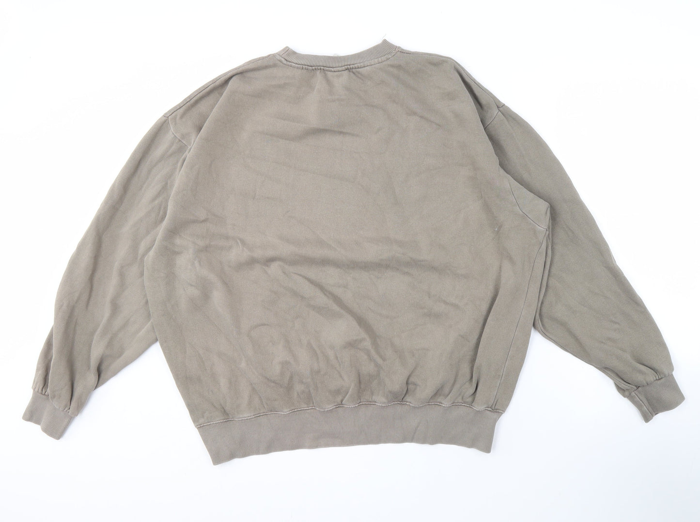 Mens UK Size L Pull & Bear Brown Pullover Sweatshirt