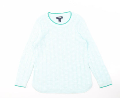 Womens UK Size M Lands' End Blue Pullover Jumper