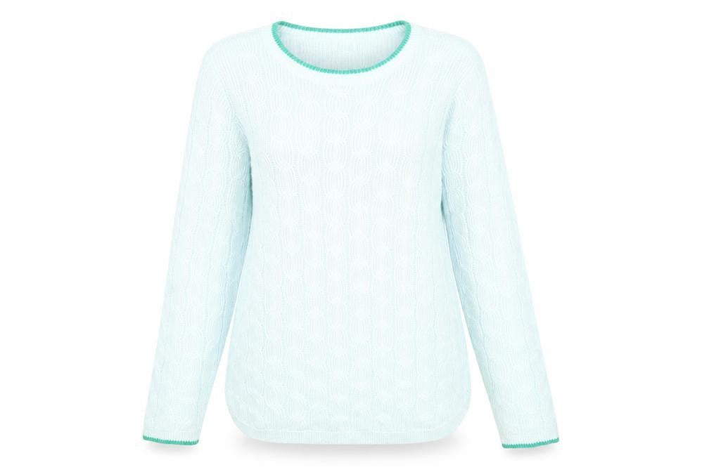 Womens UK Size M Lands' End Blue Pullover Jumper