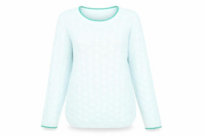Womens UK Size M Lands' End Blue Pullover Jumper