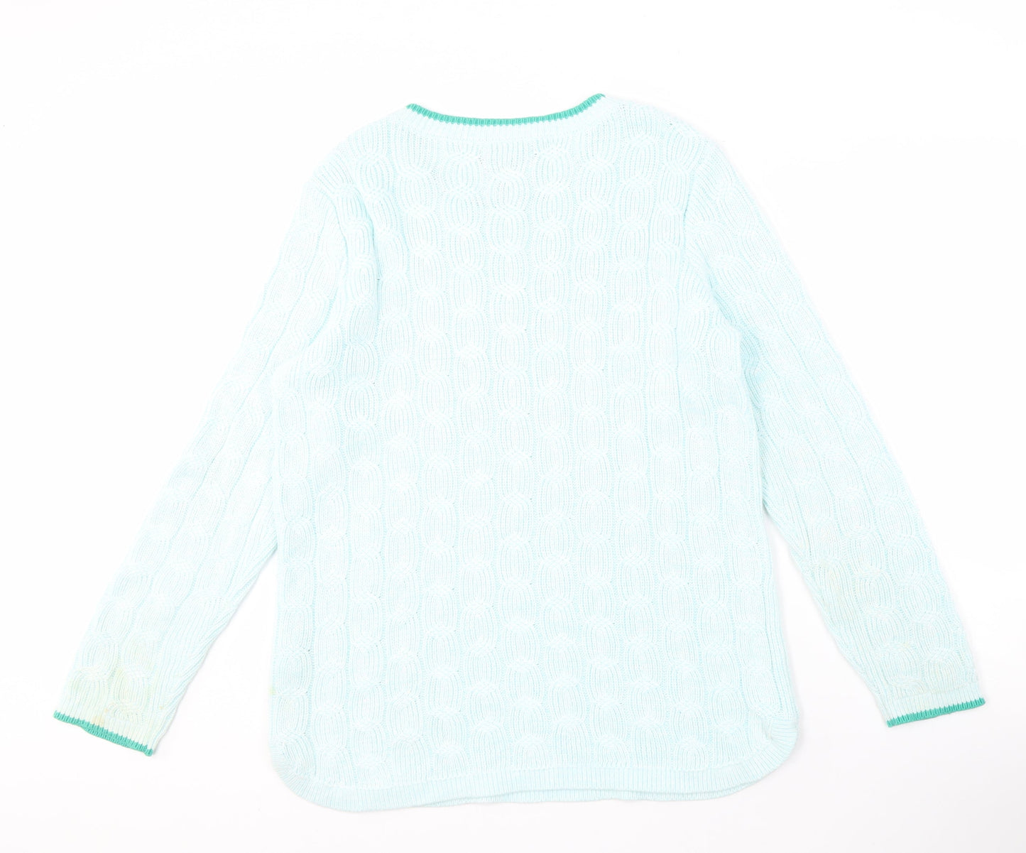 Womens UK Size M Lands' End Blue Pullover Jumper