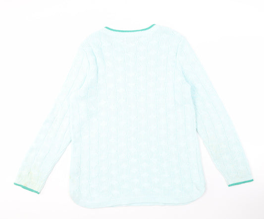 Lands' End Women's Blue Pullover Sweater, Size M