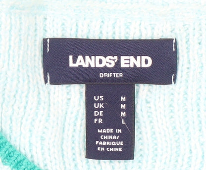 Womens UK Size M Lands' End Blue Pullover Jumper