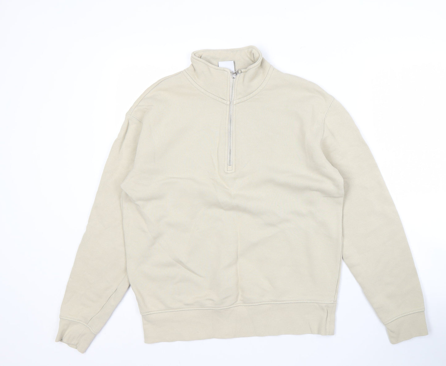 Mens UK Size S Zara Beige Pullover Sweatshirt