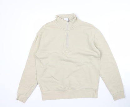 Mens UK Size S Zara Beige Pullover Sweatshirt