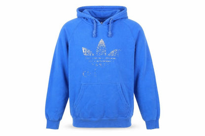 Mens UK Size L adidas Blue Pullover Hoodie