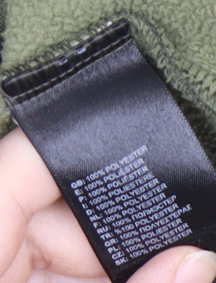 The North Face Men's Green 1/4 Zip Sweatshirt - Medium