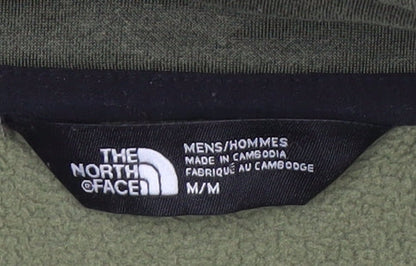 The North Face Men's Green 1/4 Zip Sweatshirt - Medium