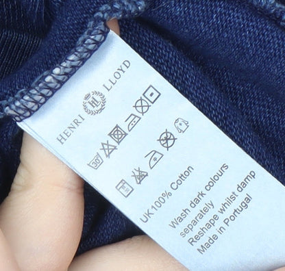 Henri Lloyd Men's Blue Cotton Pullover Jumper S