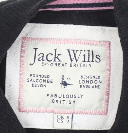 Womens UK Size 6 Jack Wills Black Pullover Sweatshirt