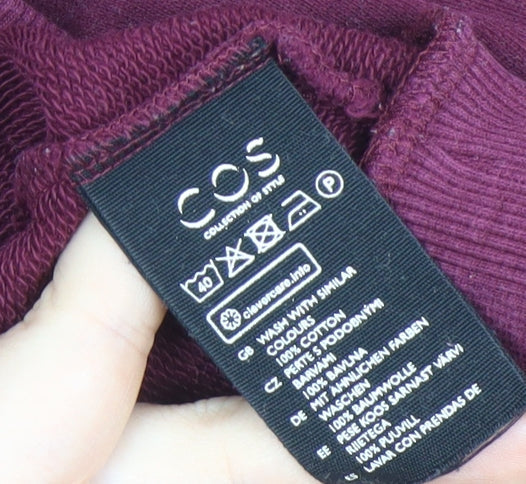 COS Men's Red XL Cotton Pullover Sweatshirt