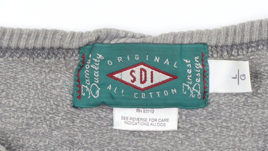SDI Men's Grey Pullover Sweatshirt, Size L