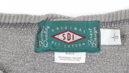 SDI Men's Grey Pullover Sweatshirt, Size L