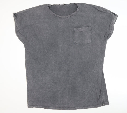 boohoo Women's Grey Relaxed T-Shirt, Size 18