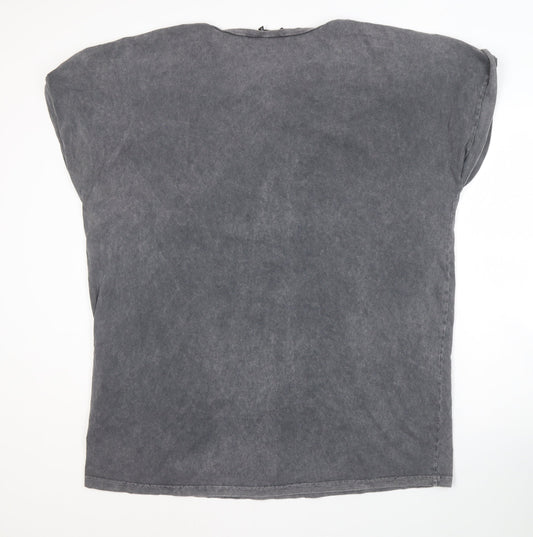 boohoo Women's Grey Relaxed T-Shirt, Size 18