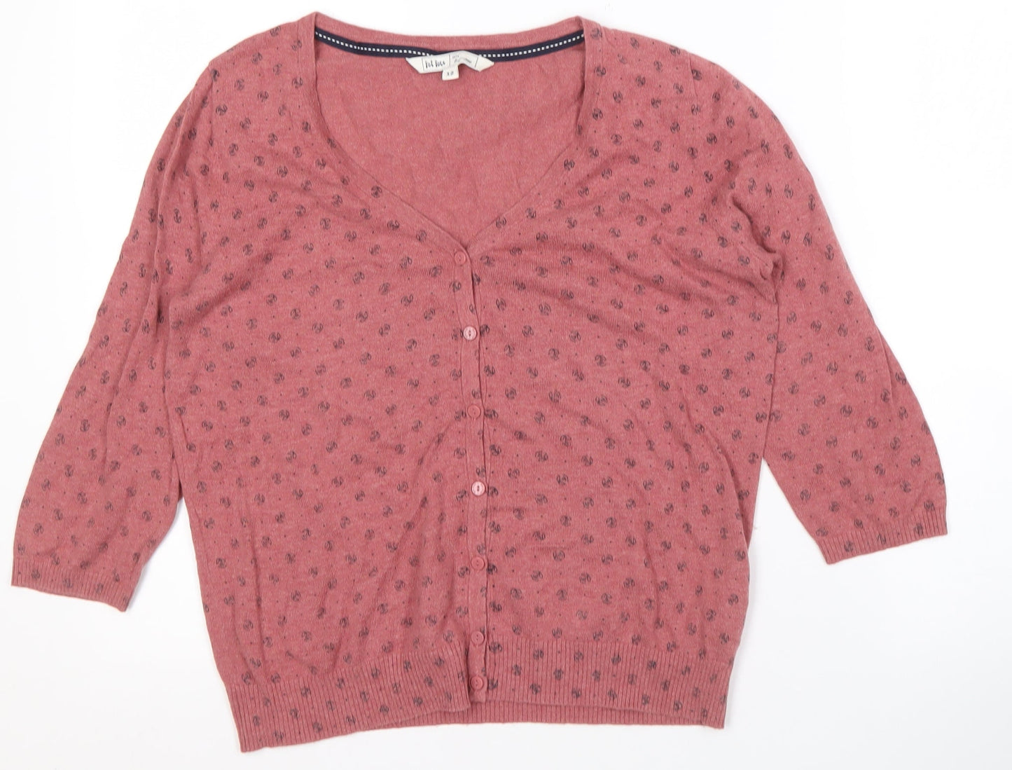 Womens UK Size 12 Fat Face Pink Cardigan Jumper
