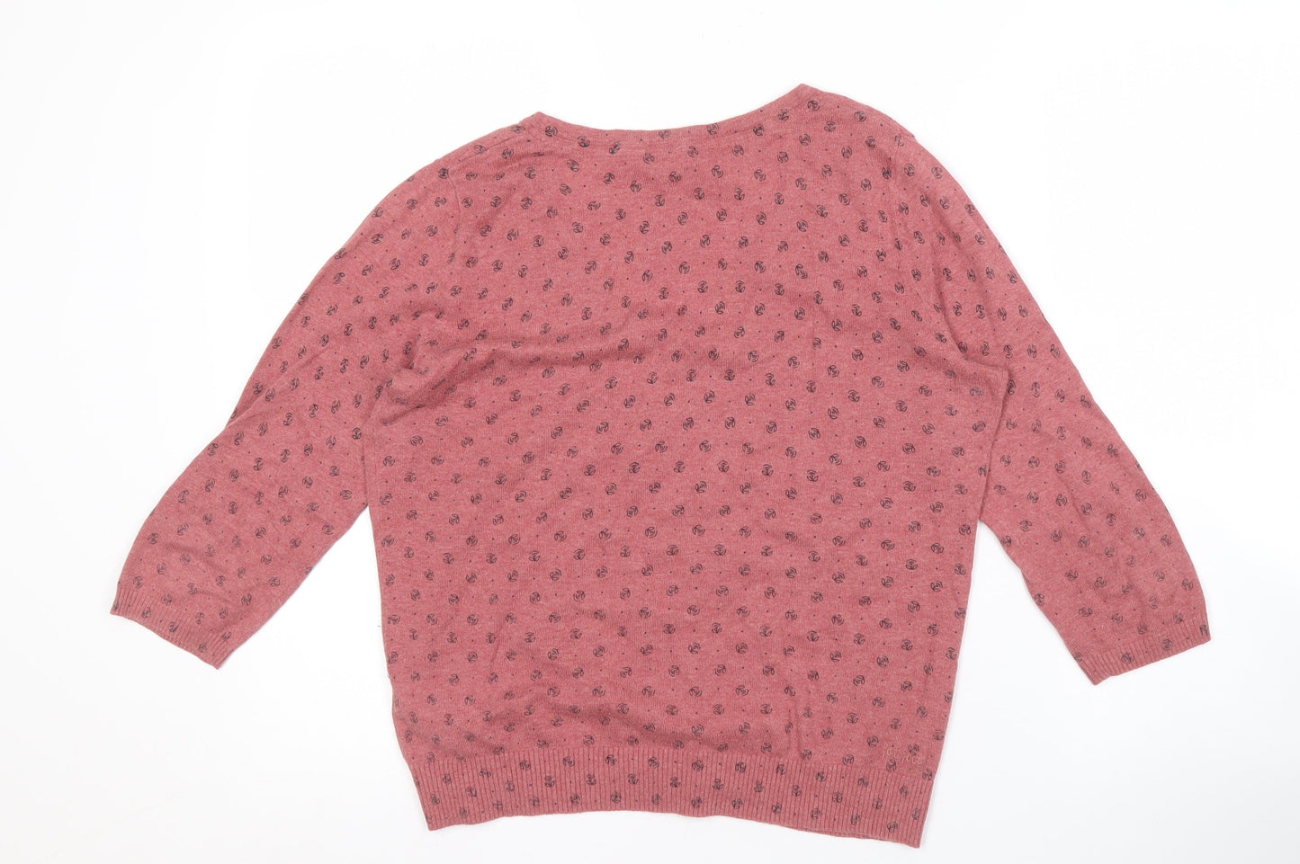Womens UK Size 12 Fat Face Pink Cardigan Jumper
