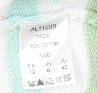 Cotton Traders Women's Multicoloured Striped Jumper Size 12