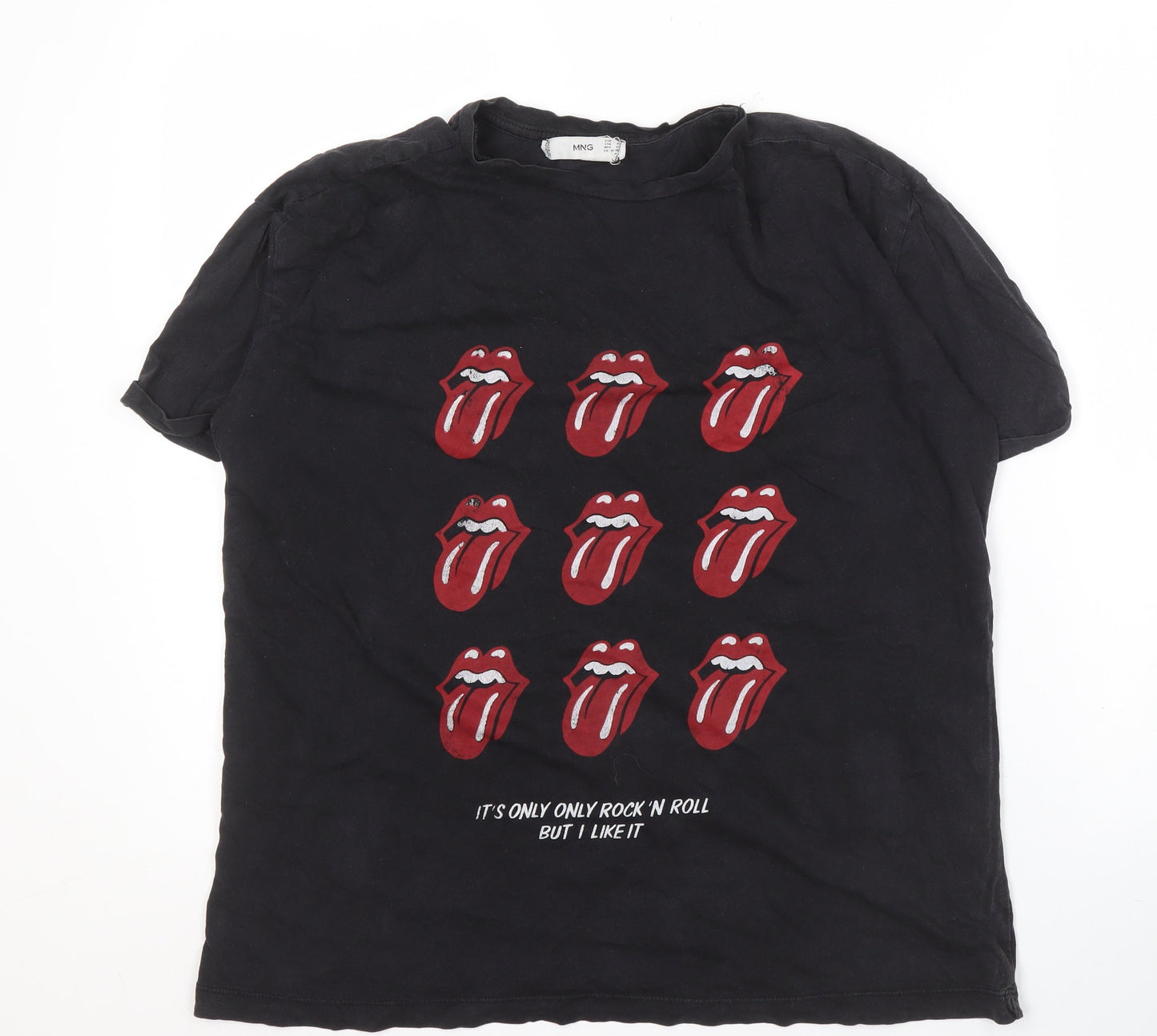 MNG Men's Black XS Rock Graphic T-Shirt