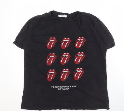MNG Men's Black XS Rock Graphic T-Shirt