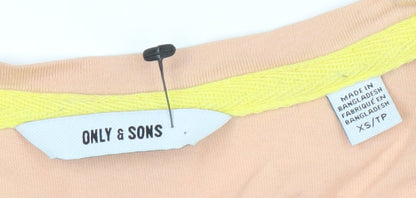 Only & Sons Men's Beige XS Graphic Print T-Shirt