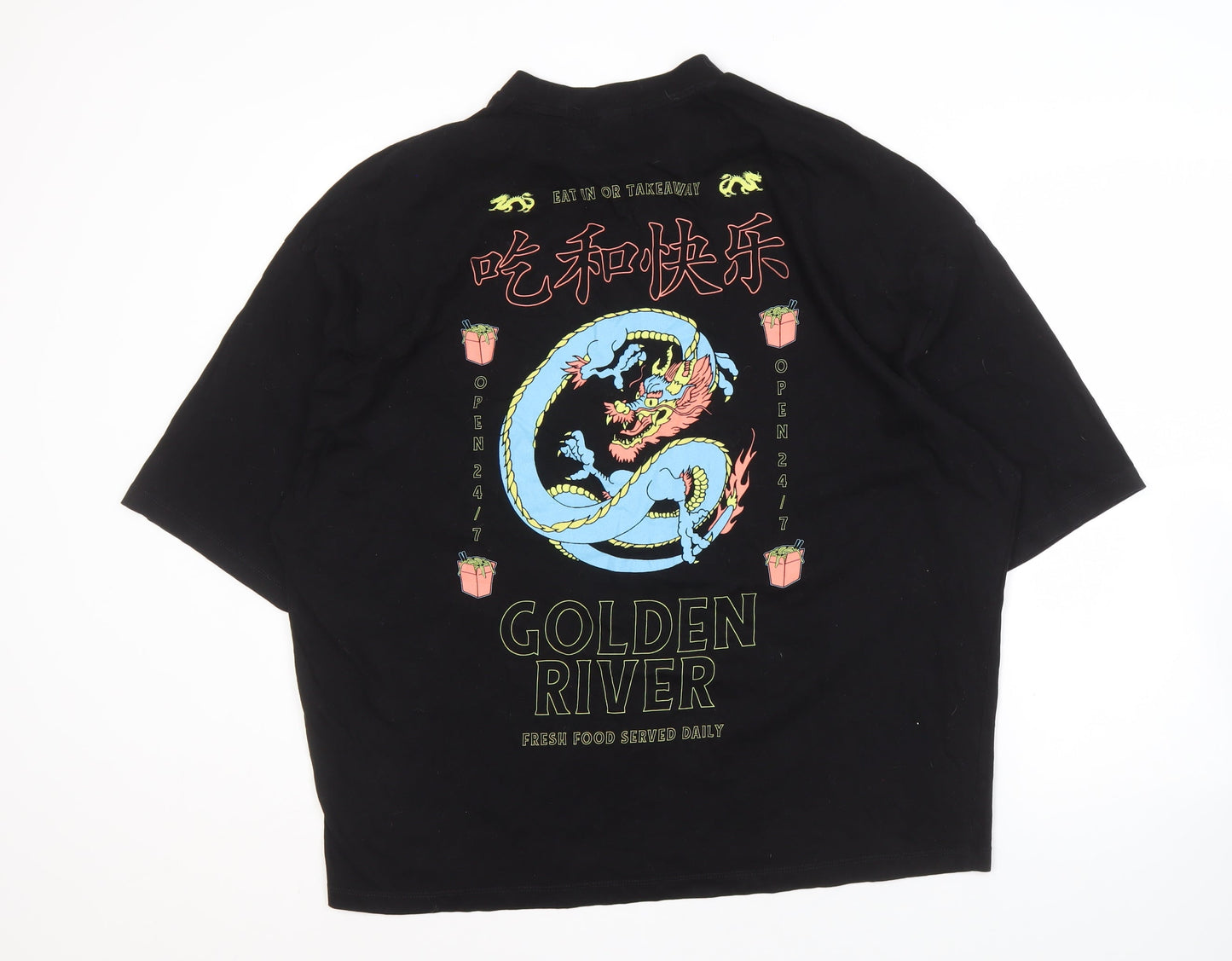 Mens UK Size L ASOS Black  T-Shirt