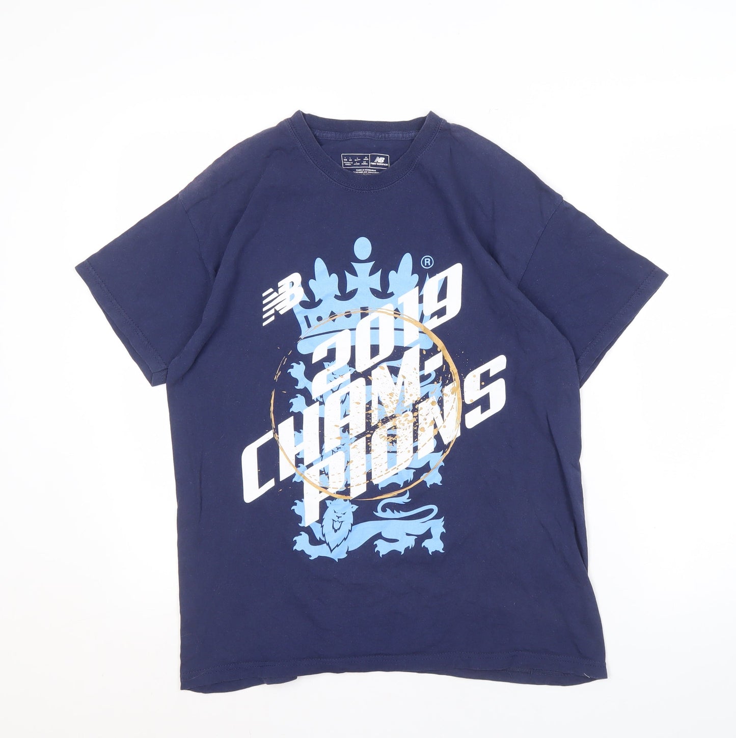 New Balance Men's Blue Graphic Print T-Shirt L