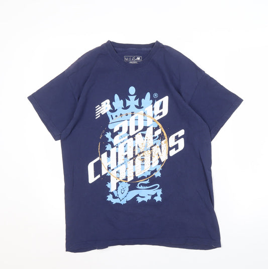 New Balance Men's Blue Graphic Print T-Shirt L