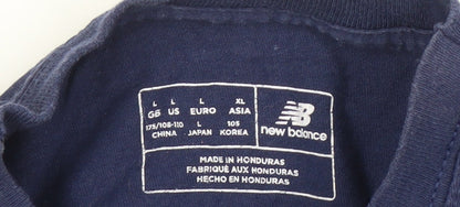 New Balance Men's Blue Graphic Print T-Shirt L
