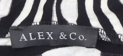 Womens UK Size L Alex & Co. Black Basic Blouse