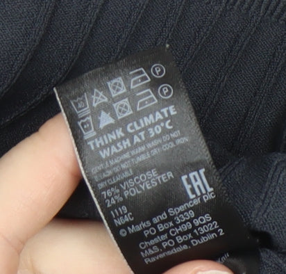 Womens UK Size 10 Marks and Spencer Black  Polo