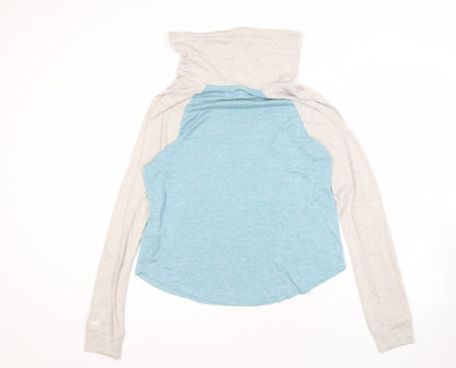 Hollister Women's Blue Pullover Hoodie M