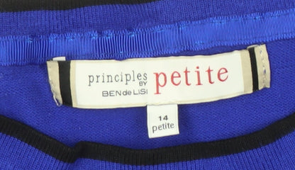 Womens UK Size 14 principles by ben de lisi Blue Pullover Jumper